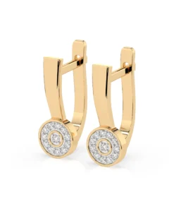 Illusion Earring (Round), 0.13 ct — 102-10075 - Image 6