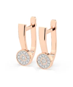 Illusion Earring (Round), 0.13 ct — 102-10075 - Image 9