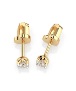 Solitaire Butterfly Earring (Round), 0.2 ct — 102-10020(3.0) - Image 5