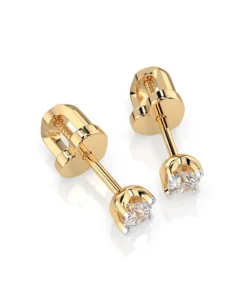 Solitaire Butterfly Earring (Round), 0.2 ct — 102-10020(3.0) - Image 6