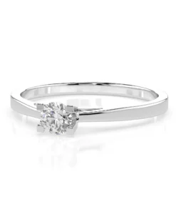 Solitaire Ring (Round), 0.15 ct — 101-10020(3.4) - Image 3
