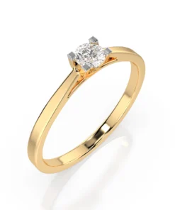 Solitaire Ring (Round), 0.15 ct — 101-10020(3.4) - Image 4