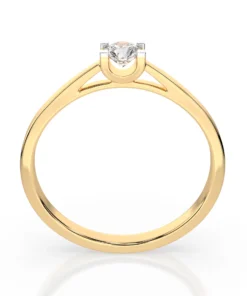 Solitaire Ring (Round), 0.15 ct — 101-10020(3.4) - Image 5