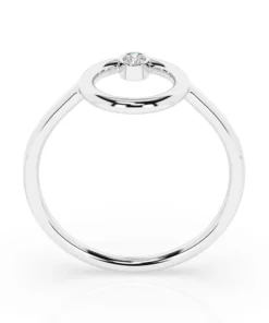 Alternative view of Minimalism Ring (Round), 0.03 ct — 101-10170