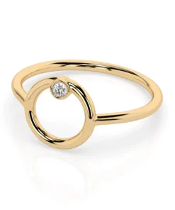 Minimalism Ring (Round), 0.03 ct — 101-10170 - Image 6