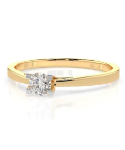 Solitaire Ring (Round), 0.15 ct — 101-10020(3.4) - Image 6