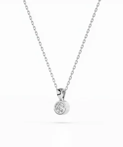Alternative view of Solitaire Necklace (Round), 0.1 ct — 104-10010(3.0)