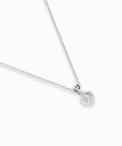 Solitaire Necklace (Round), 0.1 ct — 104-10010(3.0) - Image 3