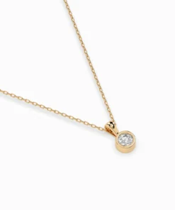 Solitaire Necklace (Round), 0.1 ct — 104-10010(3.0) - Image 6
