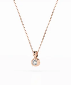 Solitaire Necklace (Round), 0.1 ct — 104-10010(3.0) - Image 8