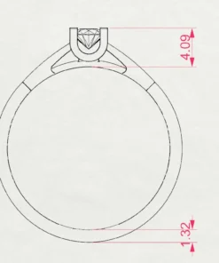 Solitaire Ring (Round), 0.15 ct — 101-10020(3.4) - Image 11