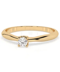 Solitaire Ring (Round), 0.06 ct — 101-10035(2.5) - Image 6