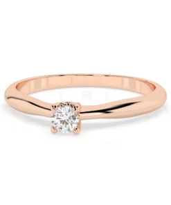 Solitaire Ring (Round), 0.06 ct — 101-10035(2.5) - Image 9