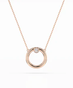 Minimalism Necklace (Round), 0.03 ct — 104-10056 - Image 7