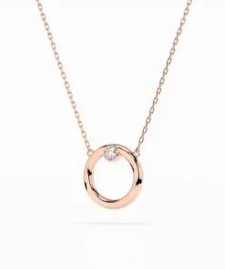 Minimalism Necklace (Round), 0.03 ct — 104-10056 - Image 8
