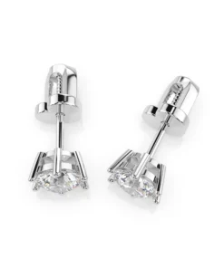 Solitaire Butterfly Earring (Round), 0.8 ct — 102-10151(4.7) - Image 3