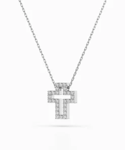 Alternative view of Minimalism Necklace (Round), 0.17 ct — 104-10030