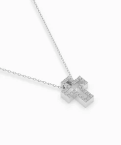 Minimalism Necklace (Round), 0.17 ct — 104-10030 - Image 3
