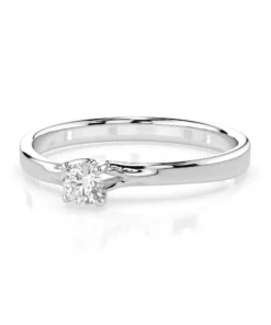 Solitaire Ring (Round), 0.1 ct — 101-10014(3.0) - Image 3