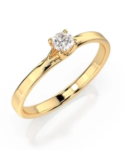 Solitaire Ring (Round), 0.1 ct — 101-10014(3.0) - Image 4