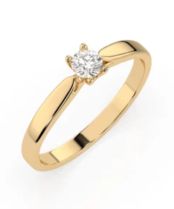 Solitaire Ring (Round), 0.15 ct — 101-10046(3.4) - Image 4