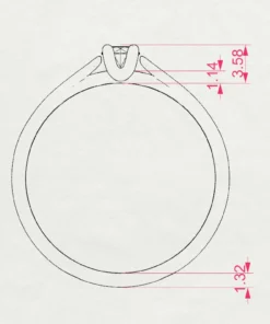 Solitaire Ring (Round), 0.15 ct — 101-10046(3.4) - Image 11