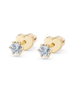 Solitaire Butterfly Earring, 0.2 ct — 102-10040/1(3.0) - Image 5