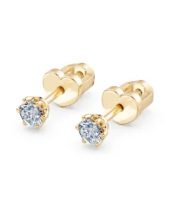 Solitaire Butterfly Earring, 0.2 ct — 102-10040/1(3.0) - Image 6