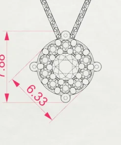 Solitaire Eternity Necklace (Round), 0.1 ct — 104-10001(3.0) - Image 10
