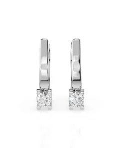 Solitaire English Lock Earring (Round), 0.3 ct — 102-10022(3.4)