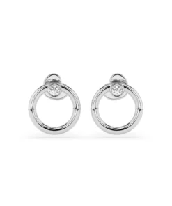 Alternative view of Minimalism Earring (Round), 0.06 ct — 102-10170