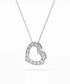 Alternative view of Minimalism Necklace (Round), 0.35 ct — 104-10061