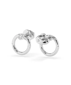 Minimalism Earring (Round), 0.06 ct — 102-10170 - Image 4