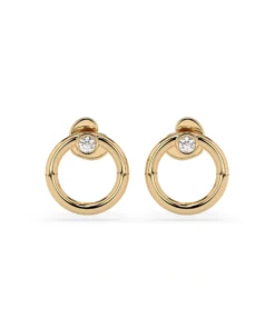Minimalism Earring (Round), 0.06 ct — 102-10170 - Image 5