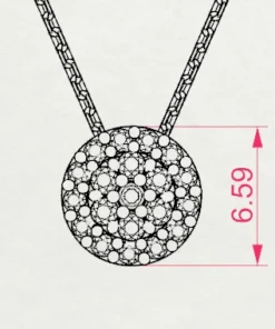 Illusion Necklace (Round), 0.08 ct — 104-10038 - Image 10