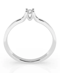 Alternative view of Solitaire Ring (Round), 0.06 ct — 101-10033(2.5)