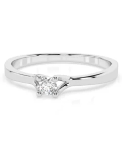 Solitaire Ring (Round), 0.06 ct — 101-10033(2.5) - Image 3