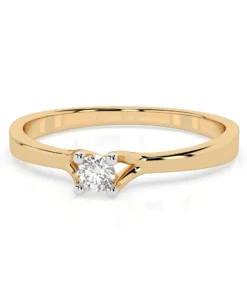 Solitaire Ring (Round), 0.06 ct — 101-10033(2.5) - Image 6