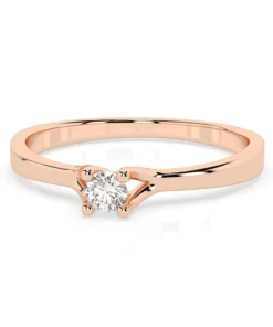Solitaire Ring (Round), 0.06 ct — 101-10033(2.5) - Image 9