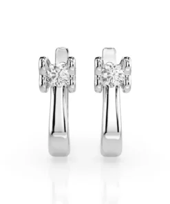 Solitaire English Lock Earring (Round), 0.2 ct — 102-10013(3.0)