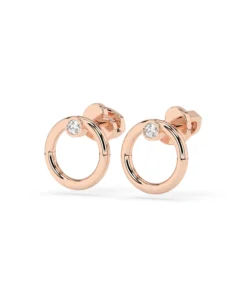 Minimalism Earring (Round), 0.06 ct — 102-10170 - Image 9