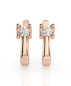 Solitaire English Lock Earring (Round), 0.2 ct — 102-10013(3.0) - Image 7