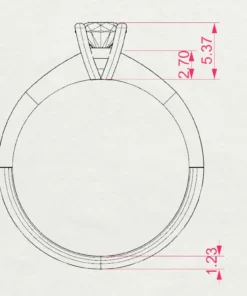 Solitaire Ring (Round), 0.35 ct — 101-10021(4.5) - Image 11