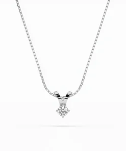 Solitaire Necklace (Round), 0.1 ct — 104-10037(3.0)