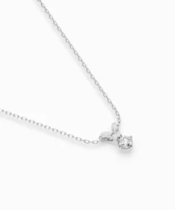Solitaire Necklace (Round), 0.2 ct — 104-10037(3.7) - Image 3