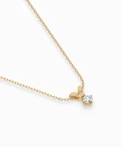 Solitaire Necklace (Round), 0.2 ct — 104-10037(3.7) - Image 6