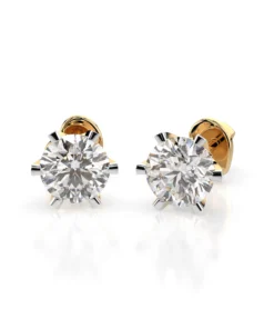 Solitaire Butterfly Earring (Round), 1.0 ct — 102-10040/1(5.1) - Image 4
