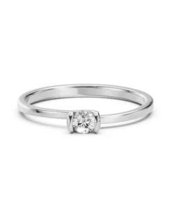 Solitaire Ring (Round), 0.15 ct — 101-10016(3.4) - Image 3