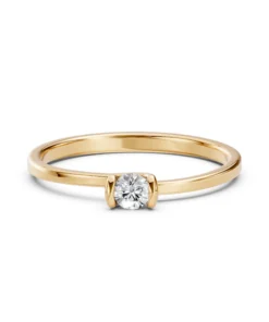 Solitaire Ring (Round), 0.15 ct — 101-10016(3.4) - Image 6