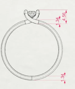 Solitaire Ring (Round), 0.15 ct — 101-10016(3.4) - Image 11